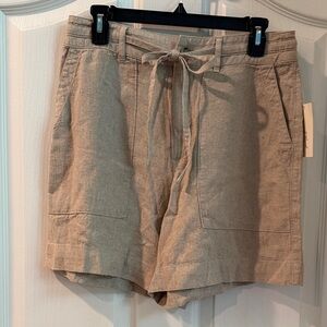 Universal Thread Beige Drawstring Linen-Blend Shorts NWT